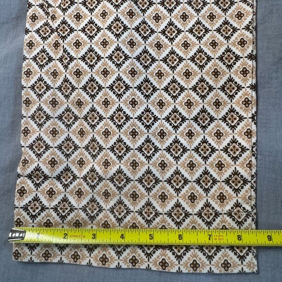 NWOT Talbots Crop Ankle Pants Womens 12 Brown Tan Cream Geometric Tile Stretch - Picture 11 of 14